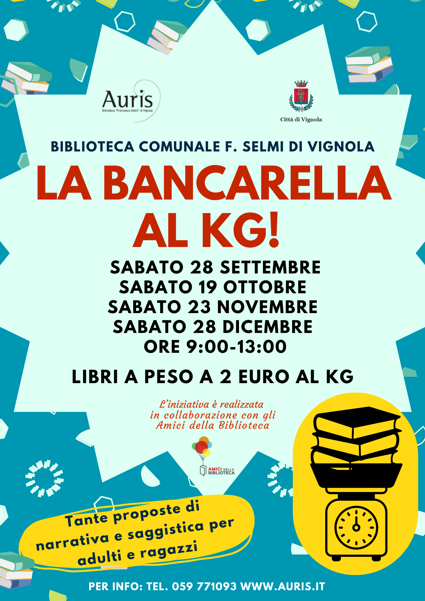 Bancarella straordinaria in biblioteca