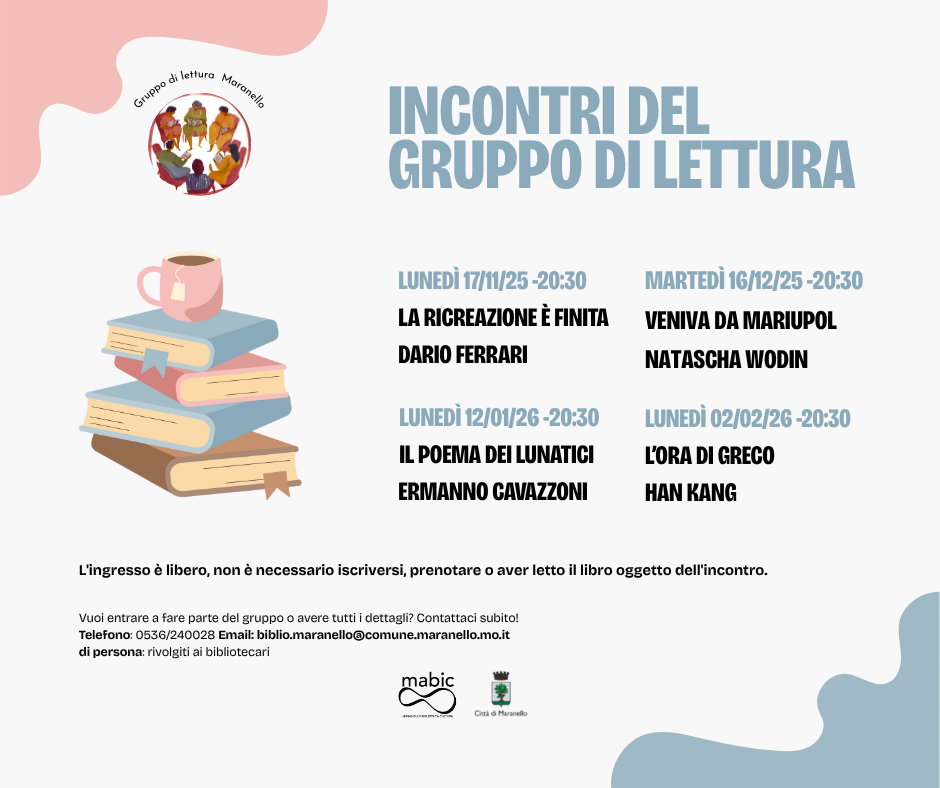 Incontri del Gruppo di Lettura di Maranello