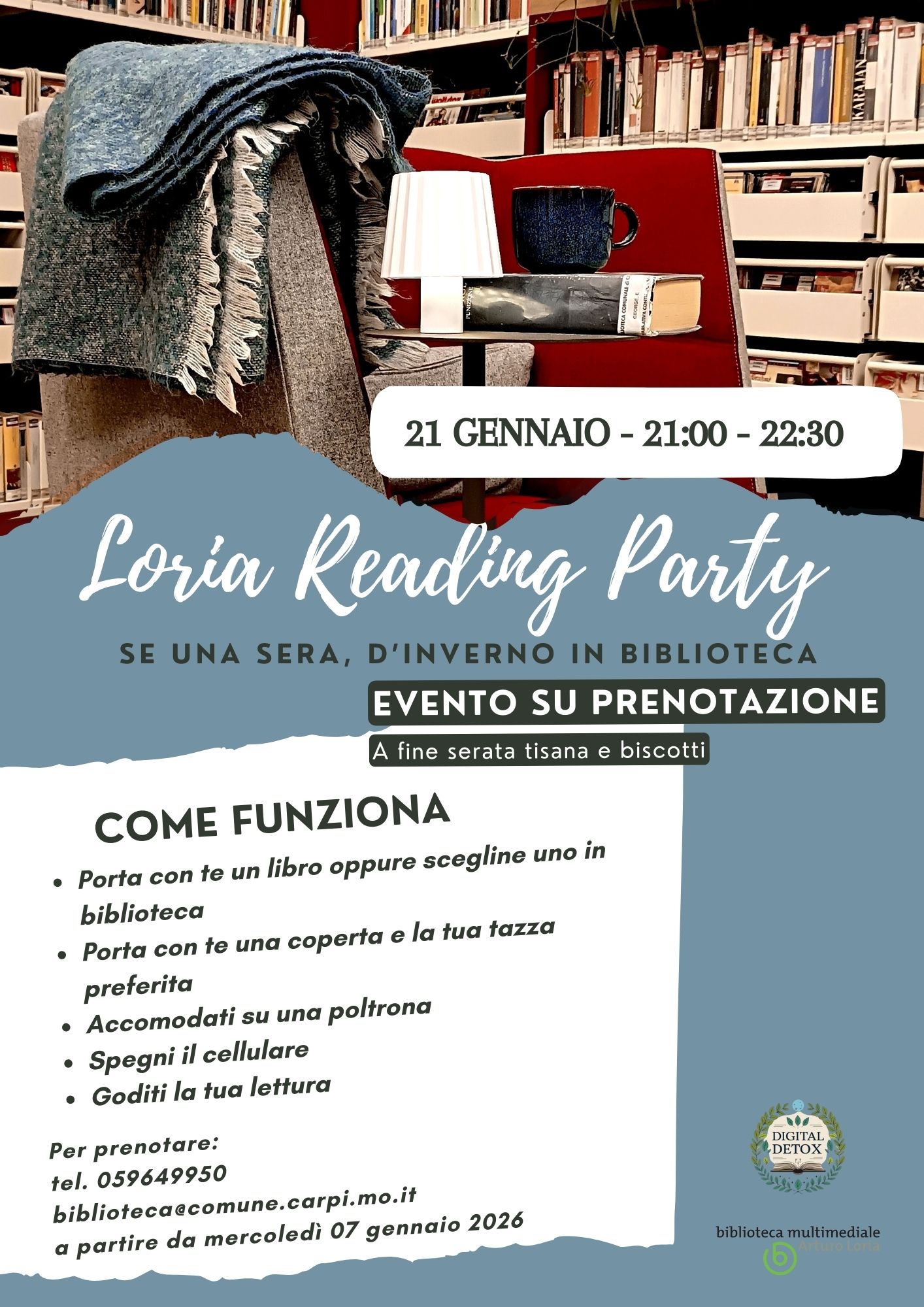 Loria Reading Party- Se una sera d'inverno in biblioteca