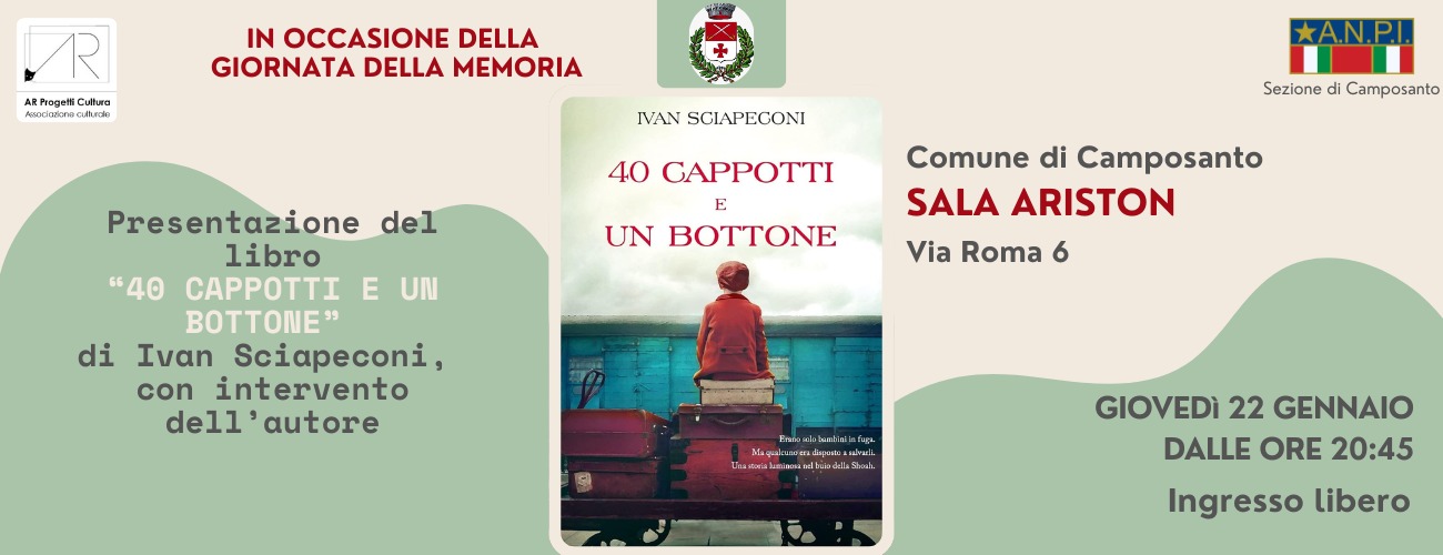 Giornata della memoria 2026: presentazione del libro "40 cappotti e un bottone"