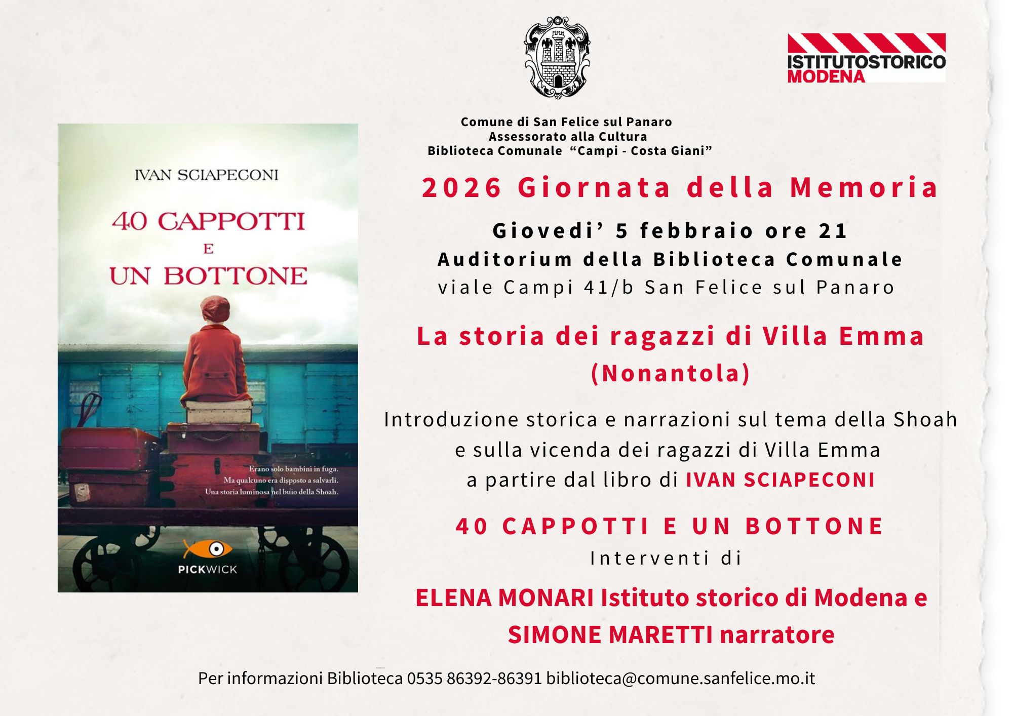 GIORNATA DELLA MEMORIA 2026