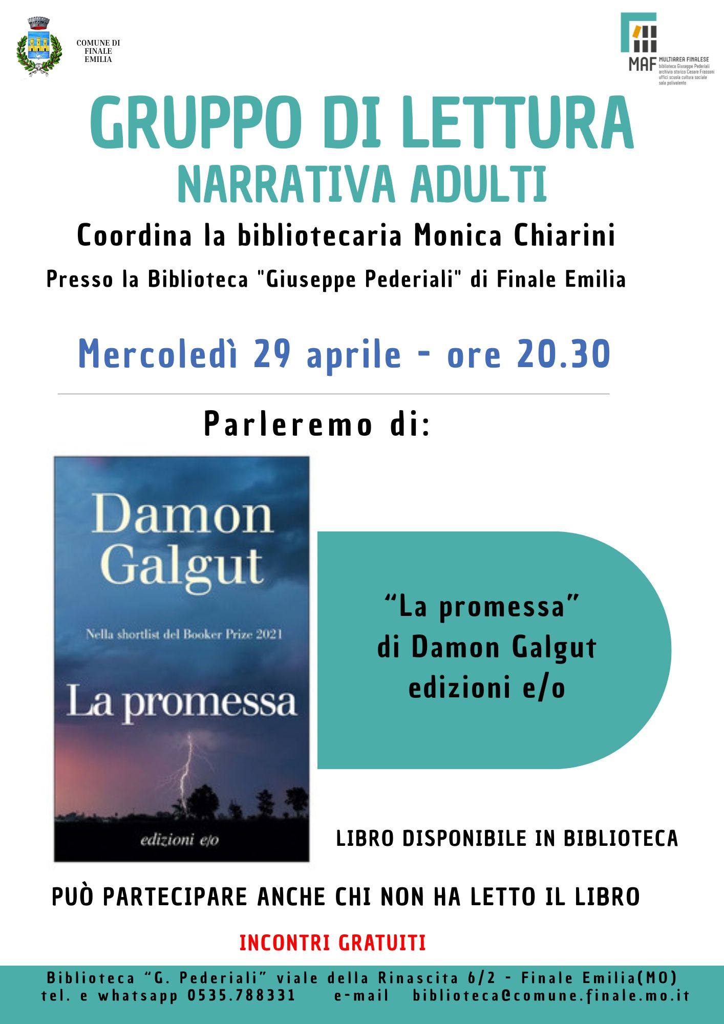 GRUPPO DI LETTURA NARRATIVA ADULTI